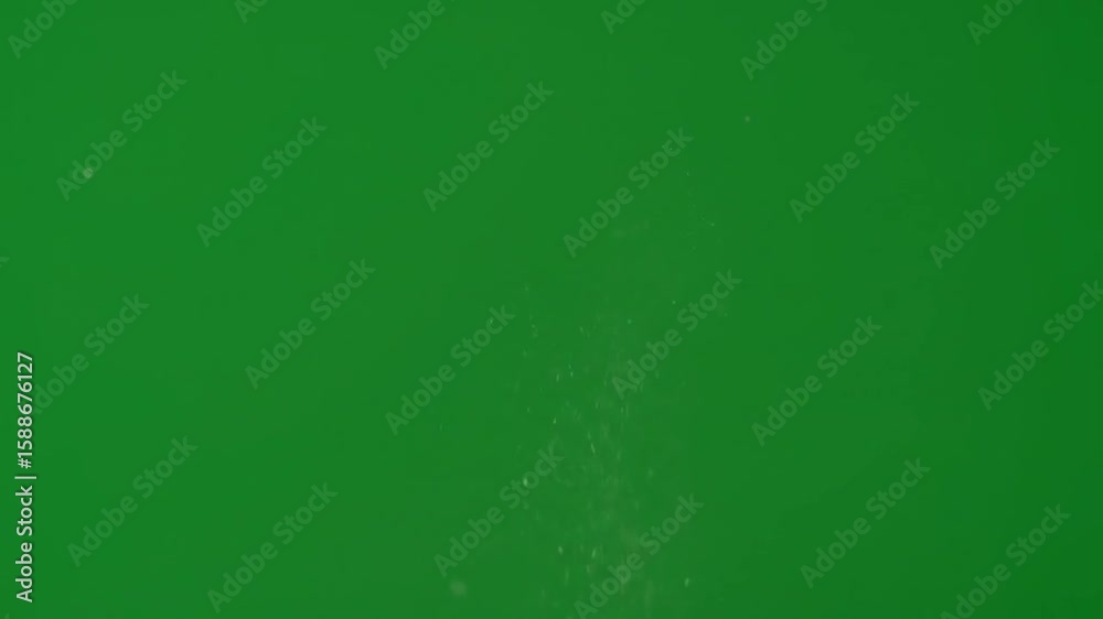 pour macaroni into a plate on green background