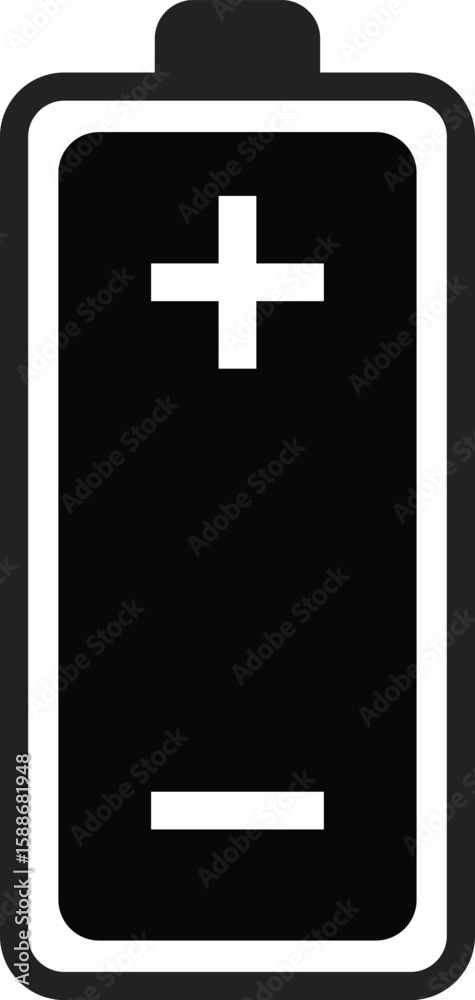Obraz premium battery full icon . Technology concept. Full battery charge interface button. power electricity and energy symbol. Power level accumulator sign