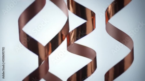Copper Ribbons Abstract Decorative Metallic