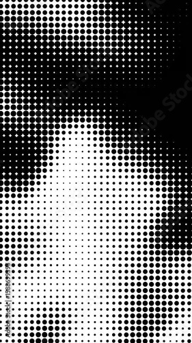 Halftone Dots Background Animation In Black And White