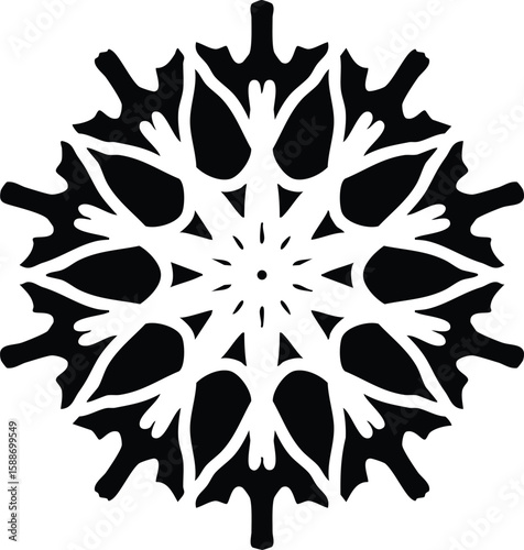 Minimalist mandala design vector for festive decoration