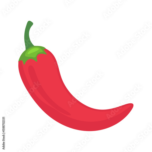 red chili pepper icon for spice and heat