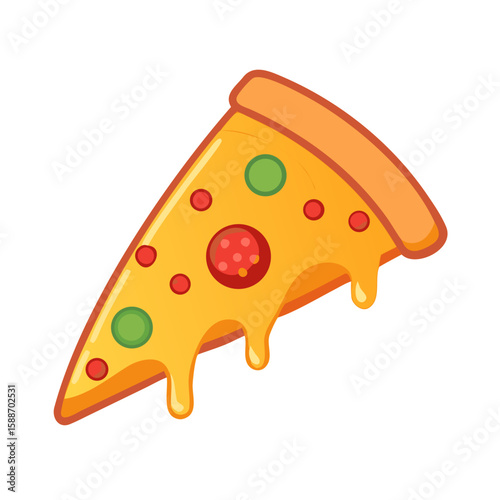 Minimal Italian Pizza Clipart for Food App and Menu
