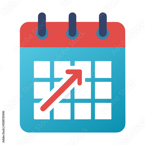 desktop calendar icon with red heart symbol for event reminder