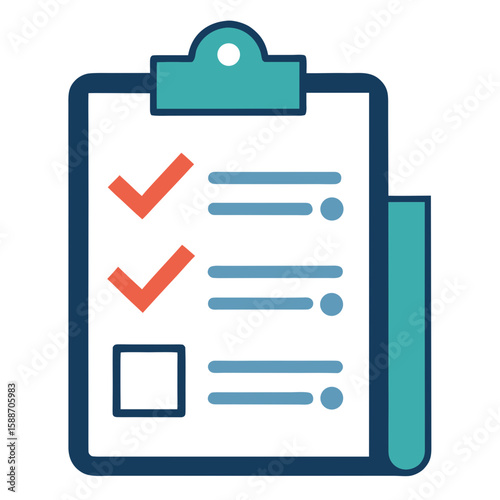 Flat vector business icon set with document, file, button, and technology symbols