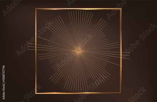 Premium background design with mocha mousse line pattern (texture) in luxury pastel colour. Abstract horizontal vector template for business banner.dark brown background with golden brown circles. 