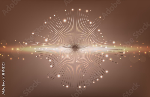 Premium background design with mocha mousse line pattern (texture) in luxury pastel colour. Abstract horizontal vector template for business banner.dark brown background with golden brown circles. 