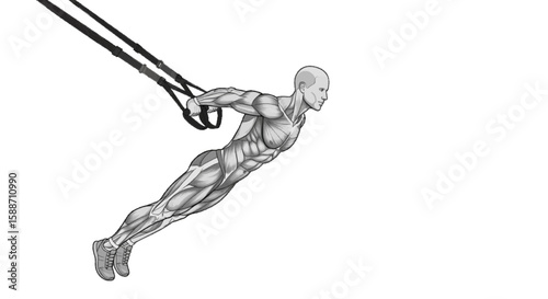 TRX suspension training vector human pose