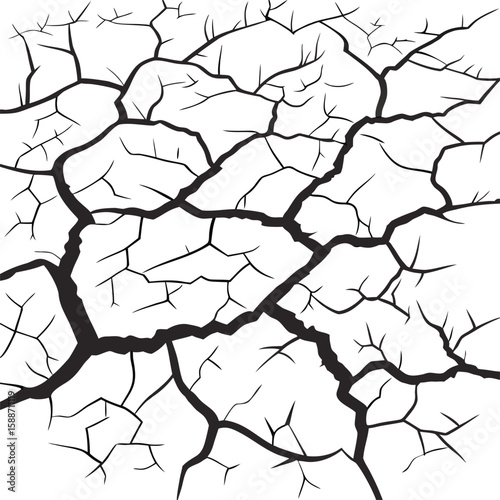 Texture of a grunge, cracked wall with a hole, showcasing a vintage, peeling paint pattern and rough, dry surface
