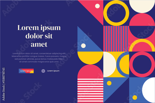 Banner Bauhaus Pattern 23