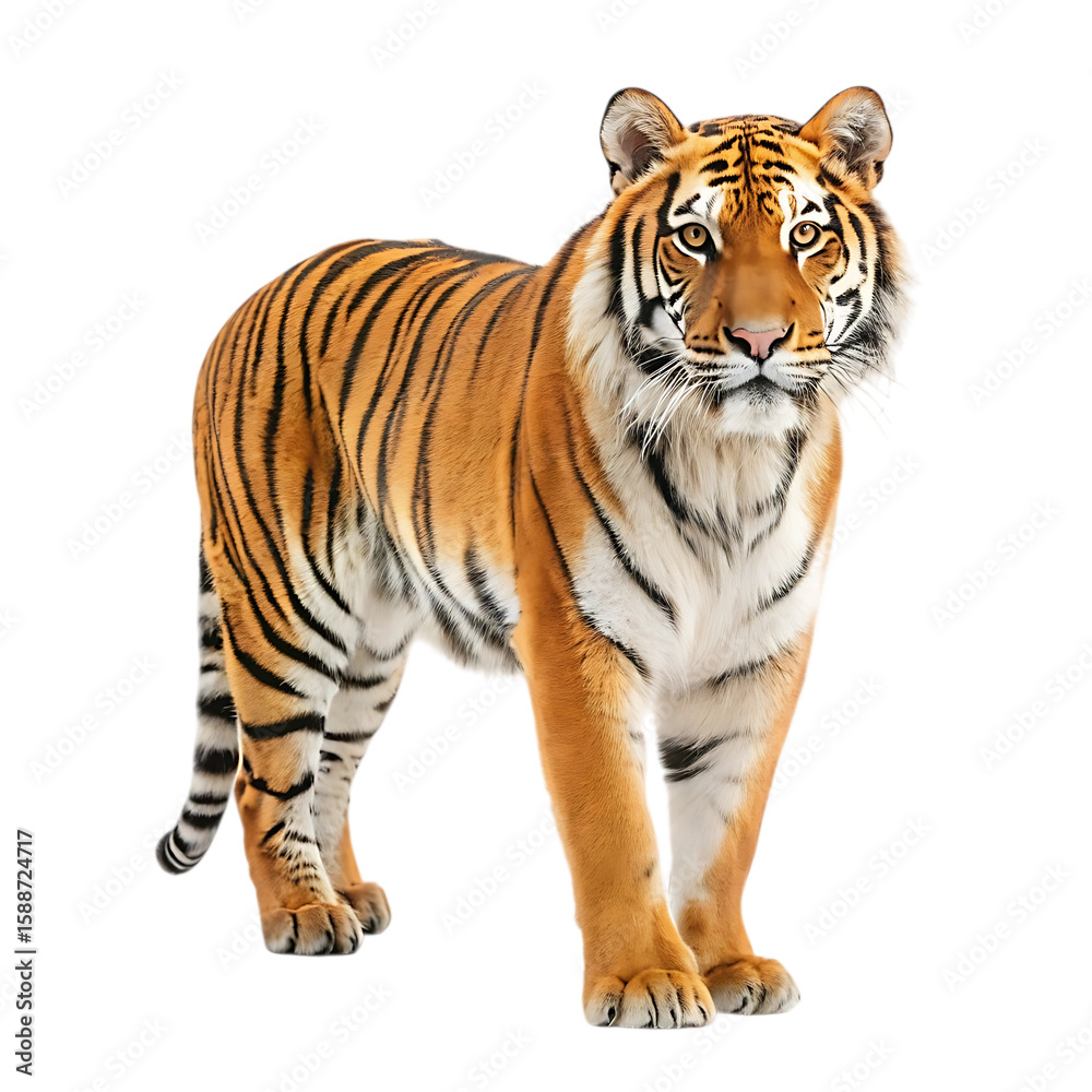 Obraz premium Majestic bengal tiger standing proudly against