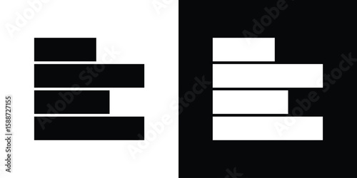 Wooden block icon black flat pictogram. For graphic and web design.