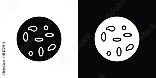 Thalassaemia icon black flat pictogram. For graphic and web design.
