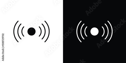 Surround sound icon black flat pictogram. For graphic and web design.