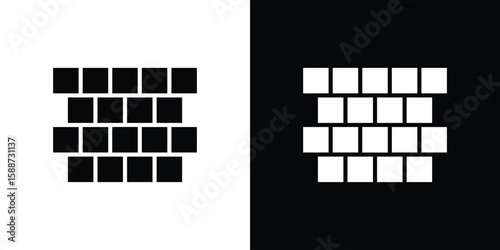Roof tile icon black flat pictogram. For graphic and web design.