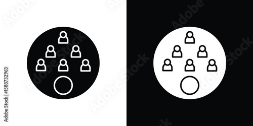 Ponzi scheme icon black flat pictogram. For graphic and web design.