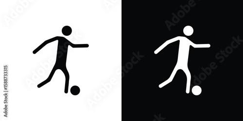 People playing Ball icon black flat pictogram. For graphic and web design.