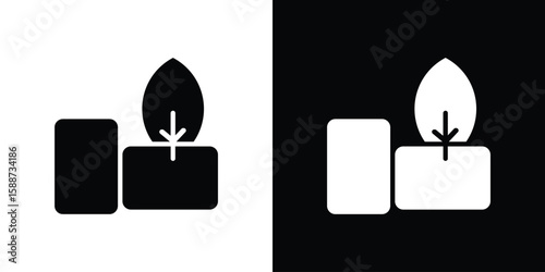 Mint gum icon black flat pictogram. For graphic and web design.