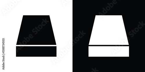 Mattress icon black flat pictogram. For graphic and web design.
