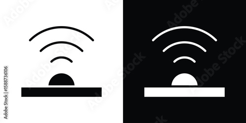 Infrared icon black flat pictogram. For graphic and web design.