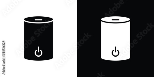 Humidifier icon black flat pictogram. For graphic and web design.