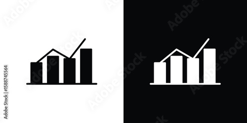 Benchmarking icon black flat pictogram. For graphic and web design.