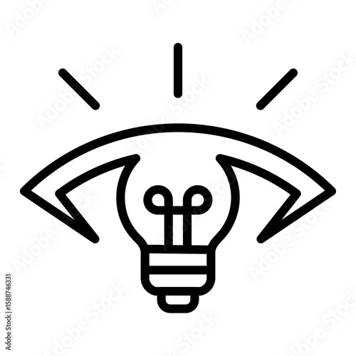 Visionary Icon Vector Illustration Line Version
