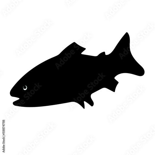 fish element clip art healthy lean meat useful for food and diet concept omega fatty acid rich food black silhouette.eps
