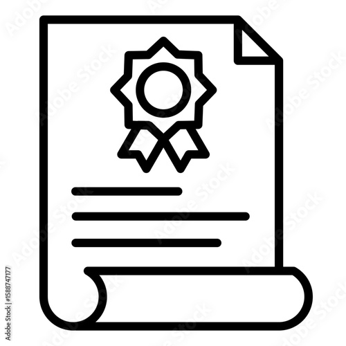 Patent Icon Vector Illustration Line Version