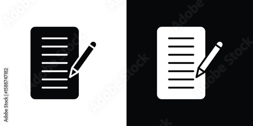 Agreement icon black flat pictogram. For graphic and web design.