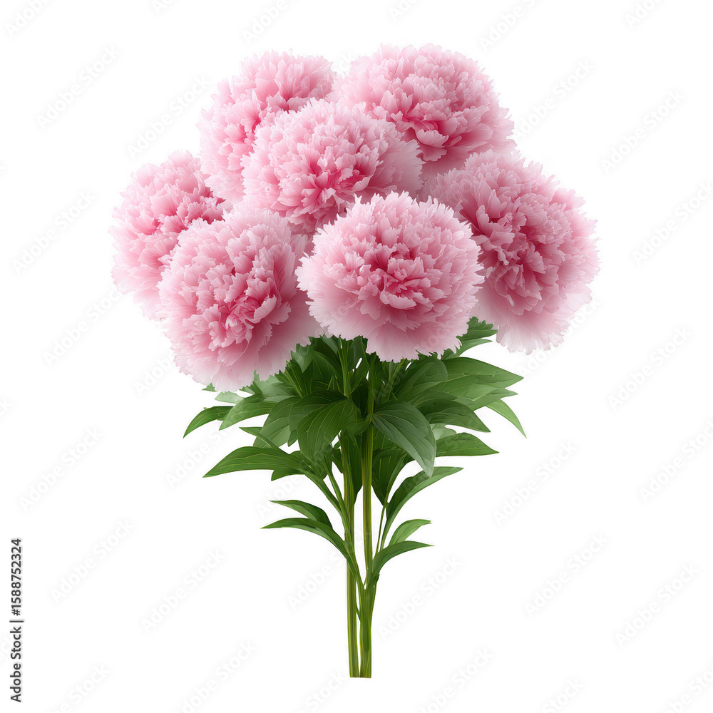 A beautiful bouquet of delicate pink peonies with lush green leaves, showcasing the elegance of nature. Ideal for floral designs or decoration. A beautiful bouquet of delicate pink peonies with lush green leaves, showcasing the elegance of nature. Ideal for floral designs or decoration.