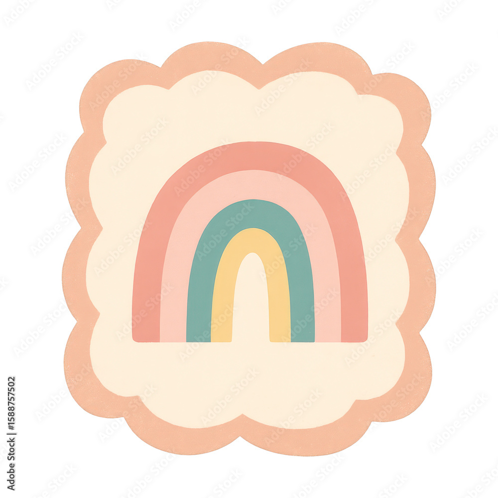 Fototapeta premium PNG Pastel rainbow in cloud