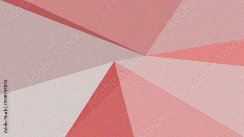 Vibrant geometric burst of red and pink tones abstract noisy texture background, triangles meeting, radiating, backdrop design