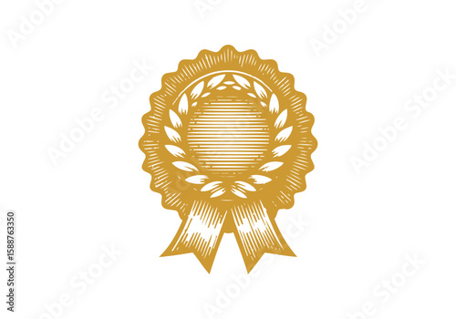 Award Medal hand drawn vector illustration