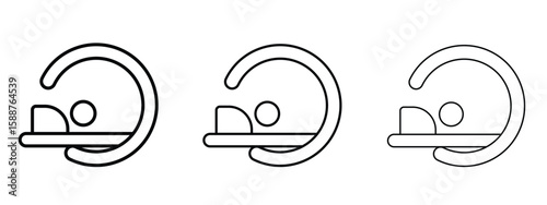 Tomography icon thin line symbol on white background, editable stroke vector illustration