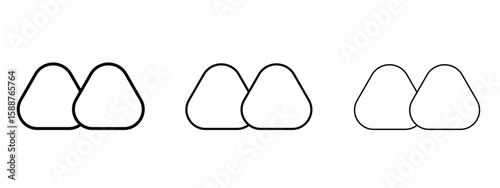 Steamed bread icon thin line symbol on white background, editable stroke vector illustration
