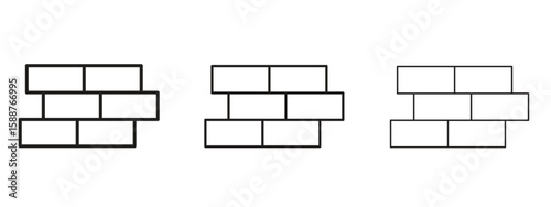 Roof tile icon thin line symbol on white background, editable stroke vector illustration