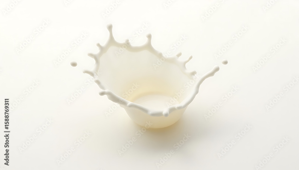 Milk Drop Splash in White Background with Creamy Texture and Dynamic Motion Milk Drop Splash in White Background with Creamy Texture and Dynamic Motion