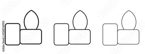 Mint gum icon thin line symbol on white background, editable stroke vector illustration