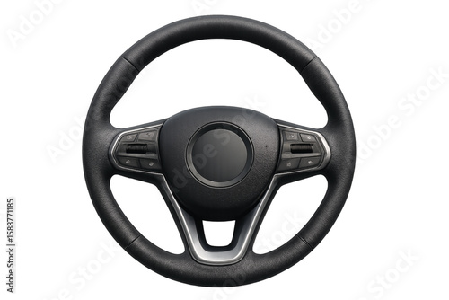 steering wheel isolated on white