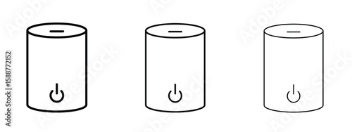Humidifier icon thin line symbol on white background, editable stroke vector illustration