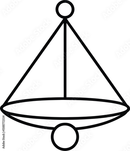 Line art vector illustration of an object scaling icon isolated on transparent background