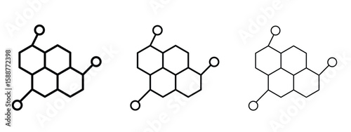 Hormones icon thin line symbol on white background, editable stroke vector illustration