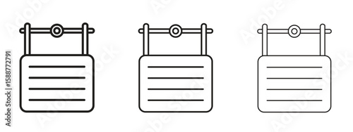 Handloom icon thin line symbol on white background, editable stroke vector illustration