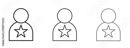 Good human icon thin line symbol on white background, editable stroke vector illustration