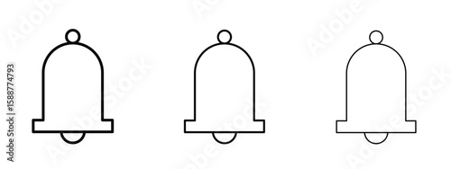 Doorbell icon thin line symbol on white background, editable stroke vector illustration