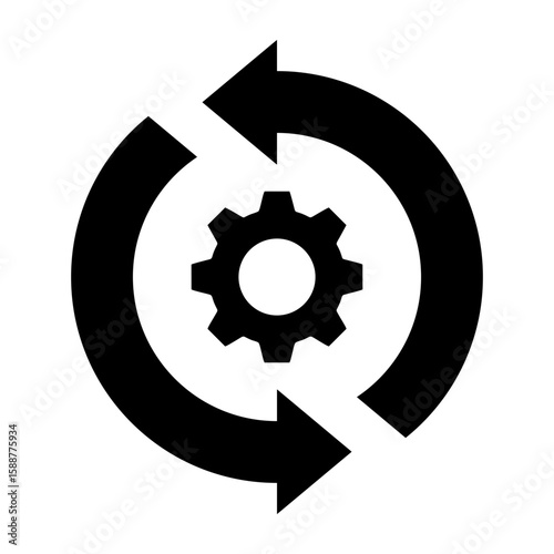 Automation Icon Vector Illustration Glyph Version