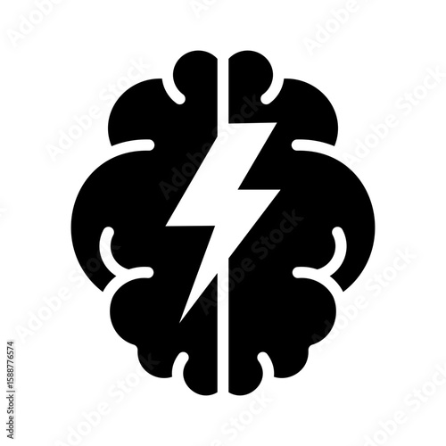 Mind Power Icon Vector Illustration Glyph Version