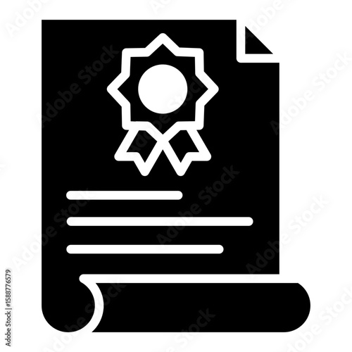 Patent Icon Vector Illustration Glyph Version