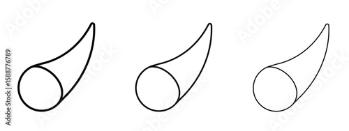 Cornucopia icon thin line symbol on white background, editable stroke vector illustration